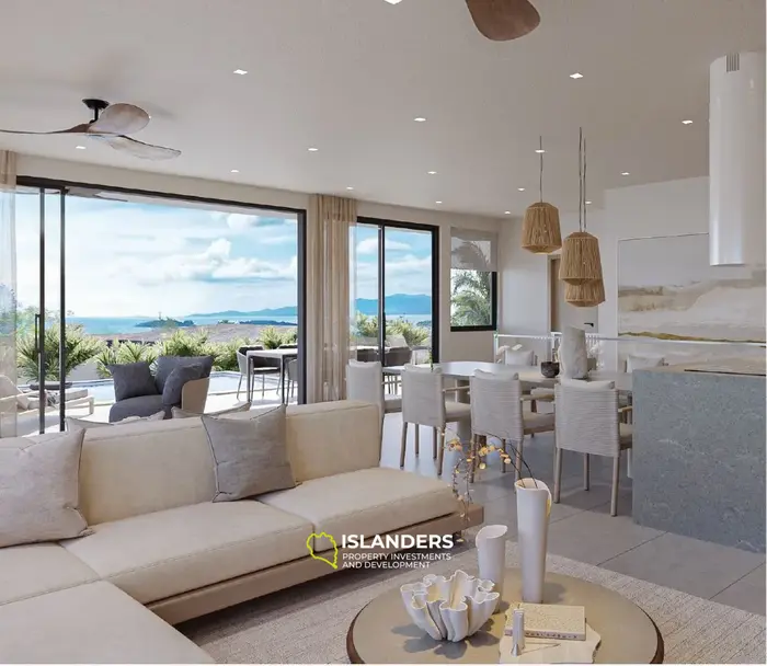 Large 4-bdrm pool villa with sea view from the second floor (Cheong Mon)
