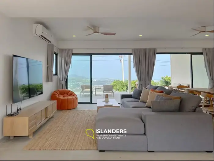 4-bdrm pool villa with jungle and sea views (Bophut)