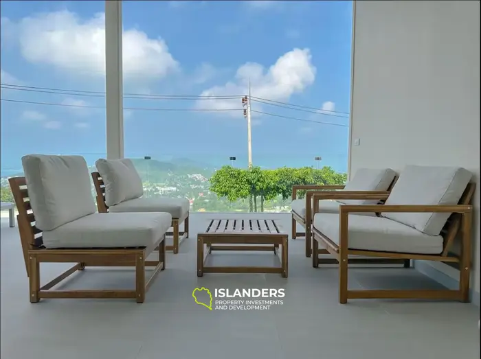 4-bdrm pool villa with jungle and sea views (Bophut)