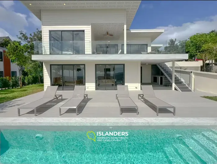 4-bdrm pool villa with jungle and sea views (Bophut)