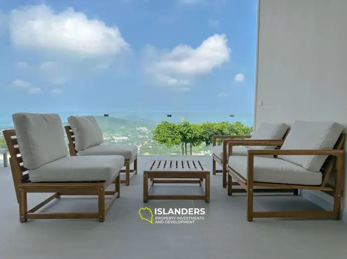 4-bdrm pool villa with jungle and sea views (Bophut)
