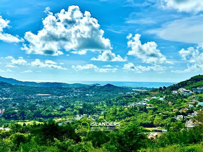 4-bdrm pool villa with jungle and sea views (Bophut)