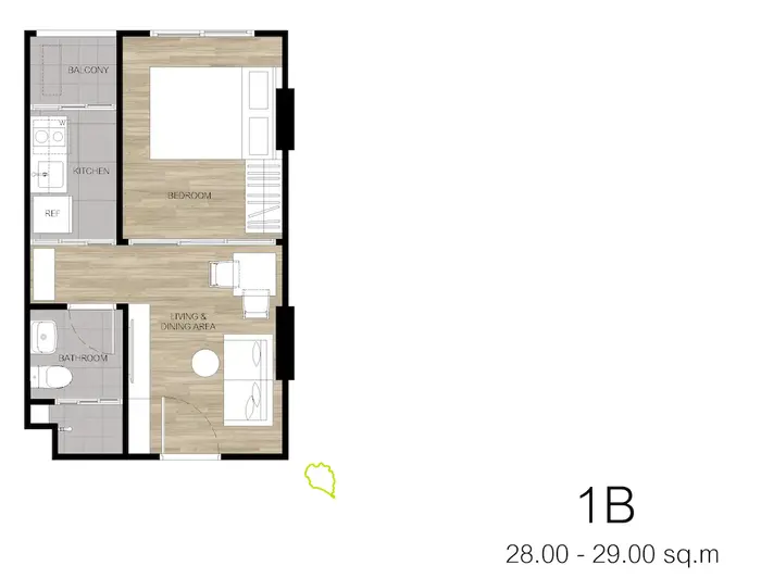 1-Zimmer-Typ (1A) Wohnung in Kathu