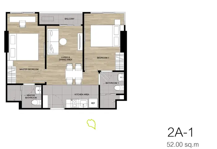 1-Zimmer-Typ (1A) Wohnung in Kathu