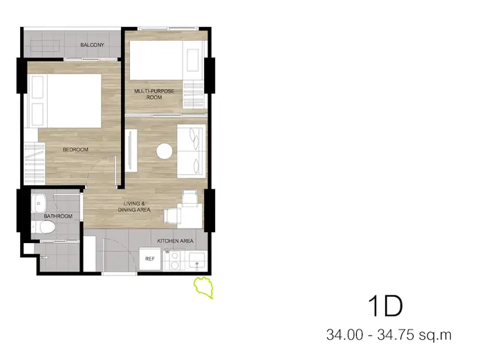 1-Zimmer-Typ (1A) Wohnung in Kathu