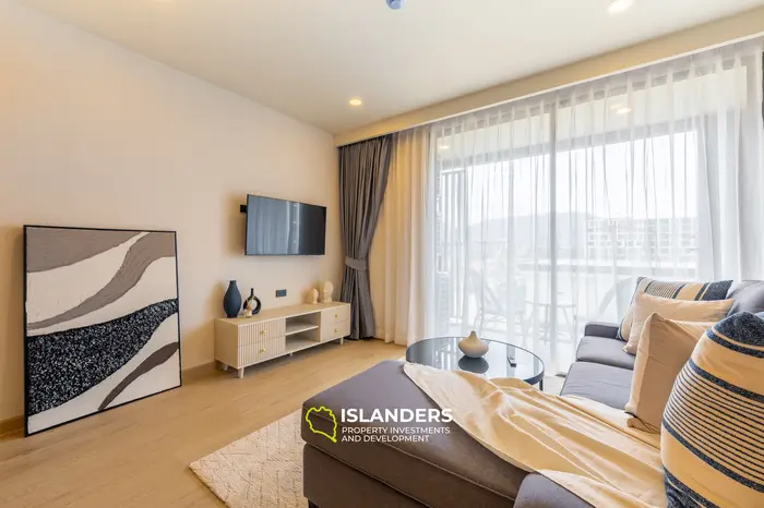 Condominio elegante de 2 habitaciones con vista al golf en el séptimo piso de Laguna en Phuket