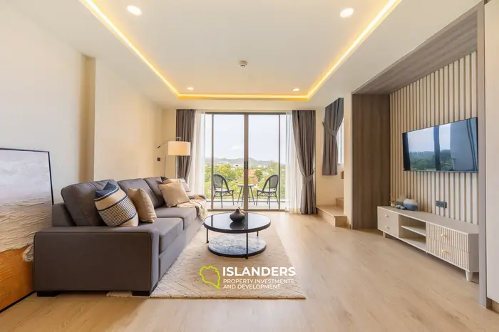 Duplex/Condo élégant avec vue sur le golf au 7ème étage dans la Laguna de Phuket