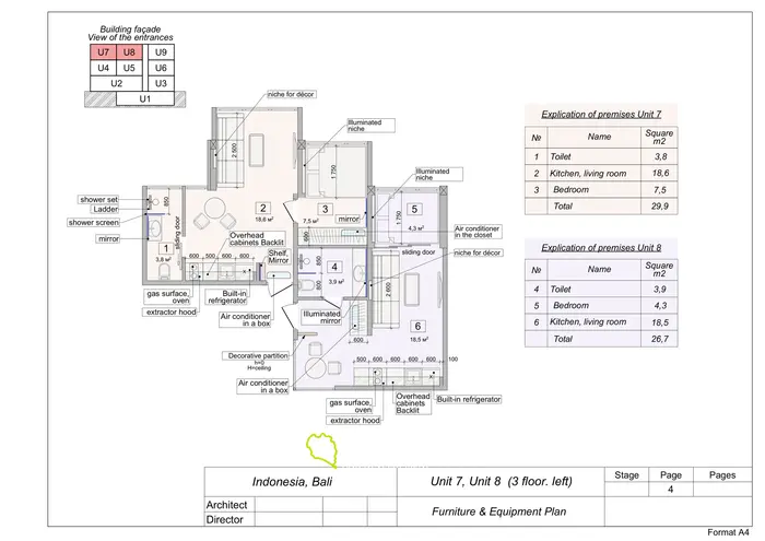 Apartamento de lujo con vista al mar en Bali - Playa Bingin