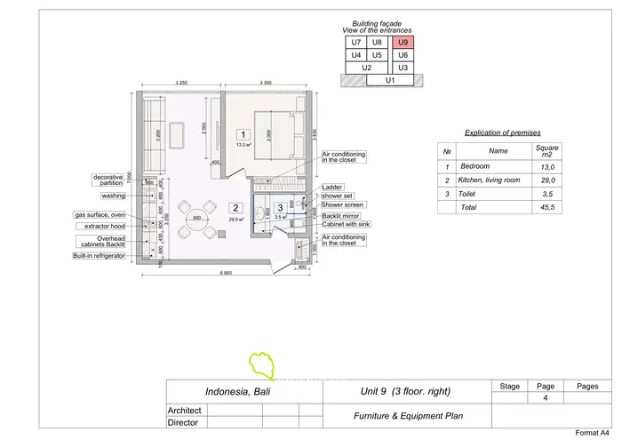 Apartamento de lujo con vista al mar en Bali - Playa Bingin