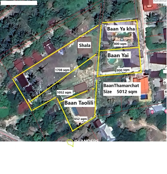 Successful concept village of 3 villas (13 BDR) in Hinkong