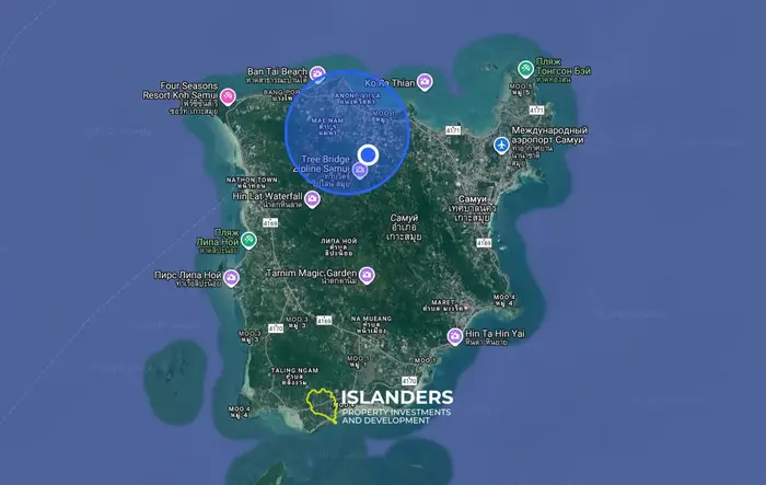 3-bdrm beach villa with pool and koi pond (Maenam)