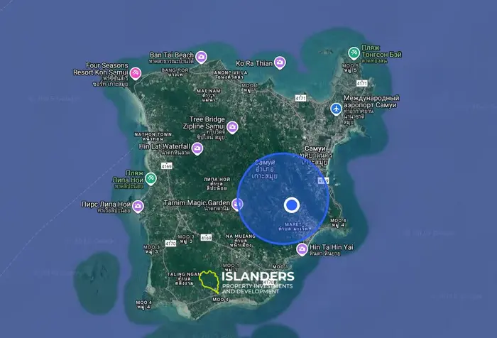 Panoramic 4-bdrm pool villa l on completely flat terrain (Lamai)