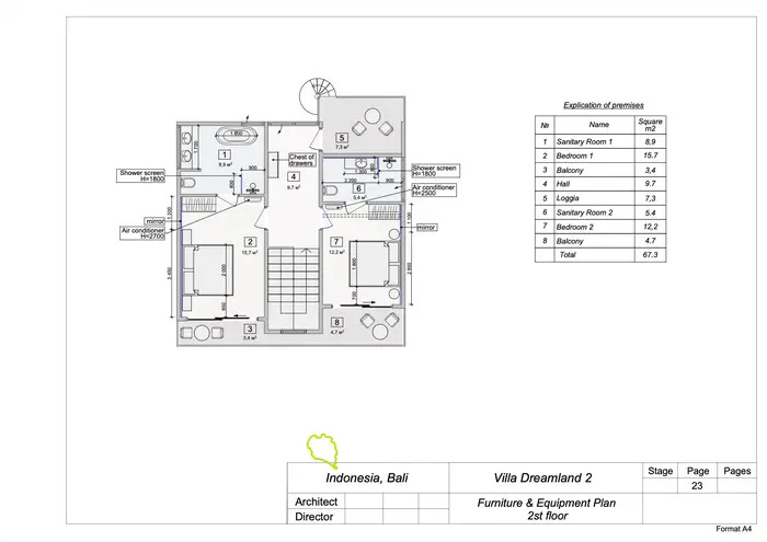 Вилла с крышей и видом на океан в Пекату