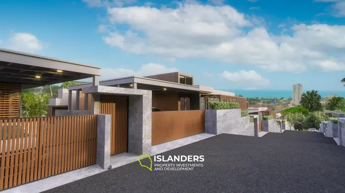 プーケットの息をのむような海の景色を望む豪華な5ベッドルームヴィラ（未完成）