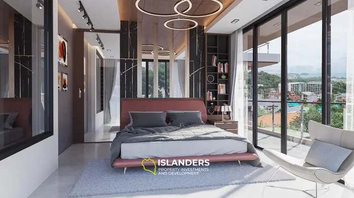 プーケットの息をのむような海の景色を望む豪華な5ベッドルームヴィラ（未完成）