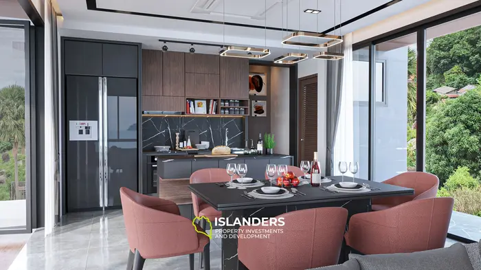 プーケットの息をのむような海の景色を望む豪華な5ベッドルームヴィラ（未完成）