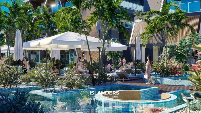 ラワイビーチ、プーケットのプールビュー付き豪華2ベッドルームコンドミニアム