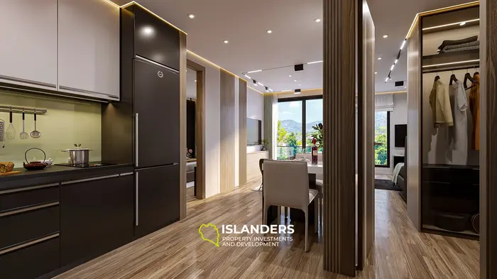 ラワイビーチ、プーケットのプールビュー付き豪華2ベッドルームコンドミニアム