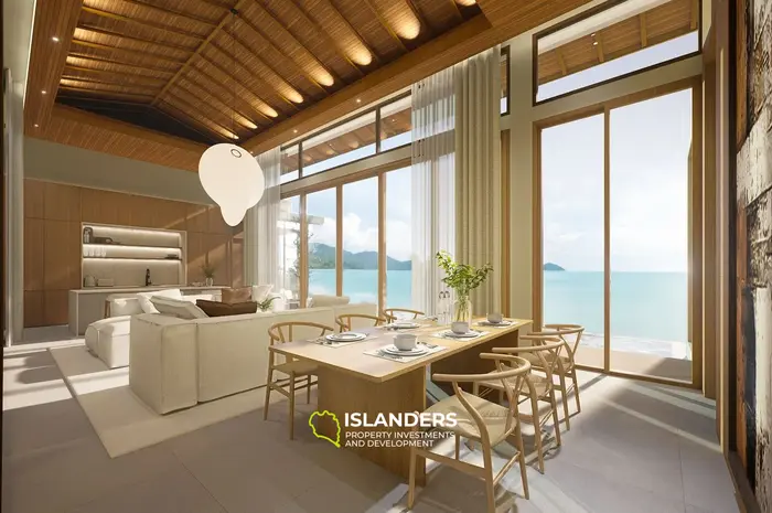 Villa de 3 habitaciones y 2 pisos con piscina y vistas al mar desde todas las áreas de estar (Bophut)