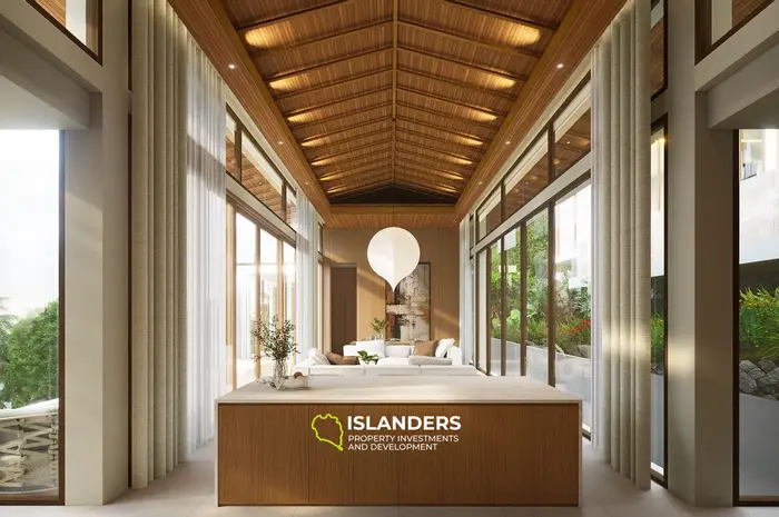 Villa de 3 habitaciones y 2 pisos con piscina y vistas al mar desde todas las áreas de estar (Bophut)