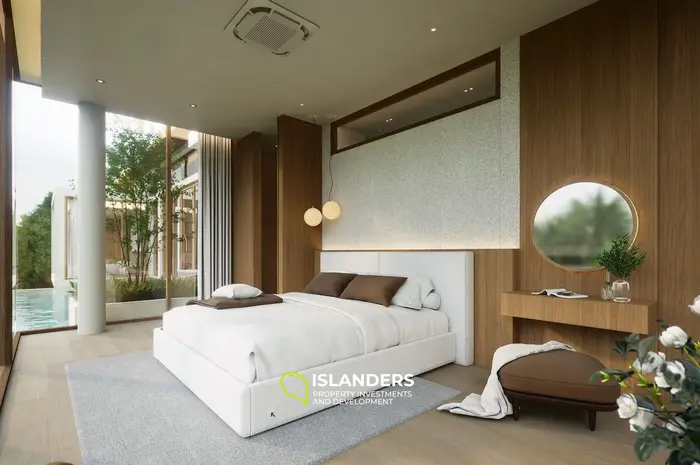 Villa de 3 habitaciones y 2 pisos con piscina y vistas al mar desde todas las áreas de estar (Bophut)