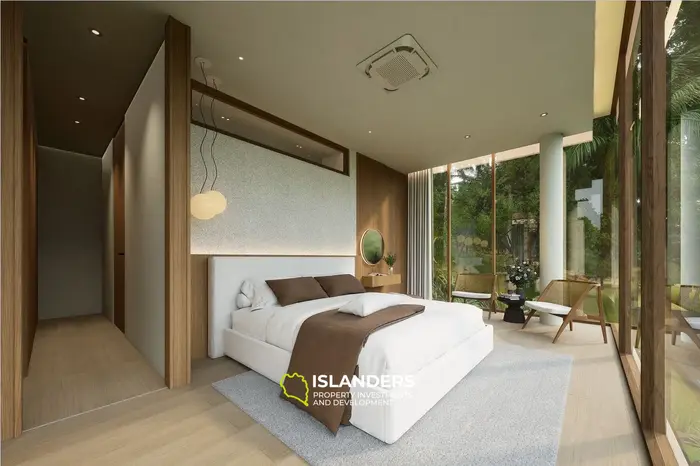 Villa de 3 habitaciones y 2 pisos con piscina y vistas al mar desde todas las áreas de estar (Bophut)