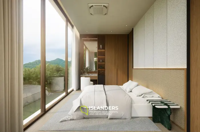 Villa de 3 habitaciones y 2 pisos con piscina y vistas al mar desde todas las áreas de estar (Bophut)