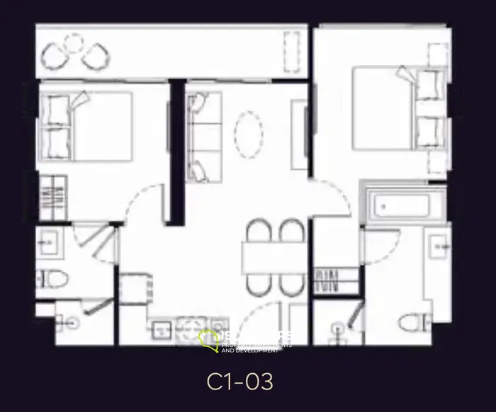 लक्ज़री 2बीआर कोंडो बांग ताओ बीच, फुकेत