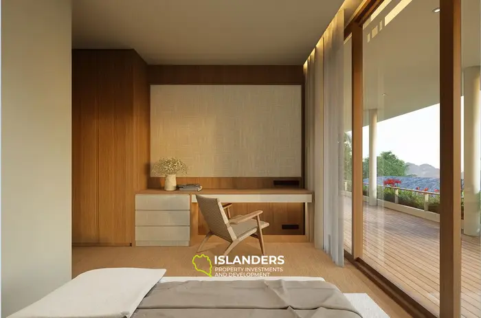 Villa de 4 habitaciones y tres pisos con piscina y vistas al mar y a la montaña (Bophut)