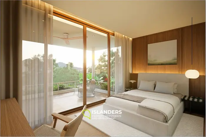 Villa de 4 habitaciones y tres pisos con piscina y vistas al mar y a la montaña (Bophut)