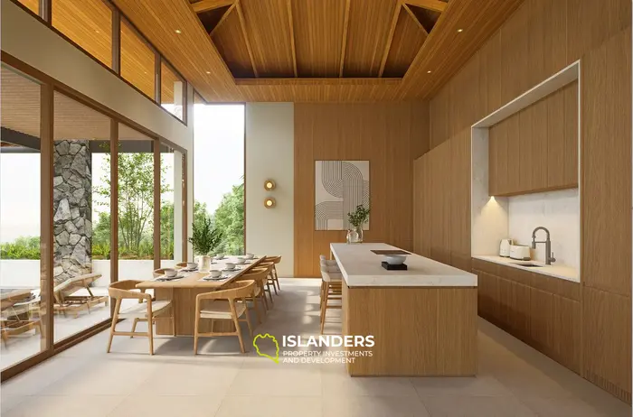 Villa de 4 habitaciones y tres pisos con piscina y vistas al mar y a la montaña (Bophut)