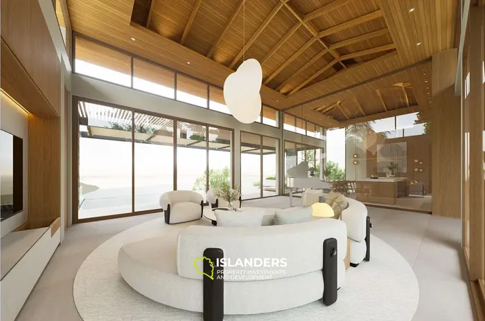 Villa de 4 habitaciones y tres pisos con piscina y vistas al mar y a la montaña (Bophut)