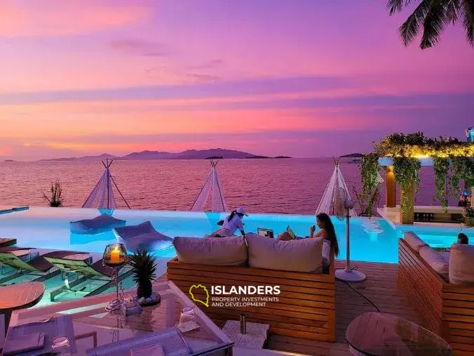 Двухэтажный таунхаус с 2 спальнями в комплексе с тропическими садами и общим бассейном (Банграк)