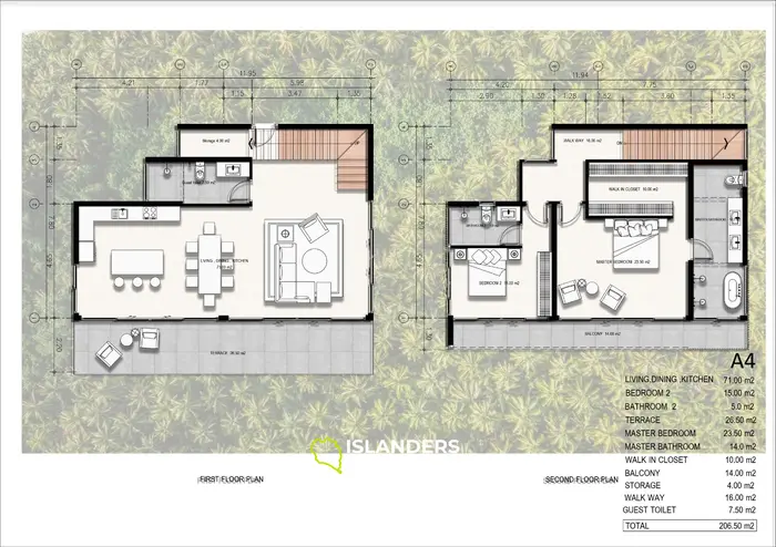 4-спальная вилла с бассейном и видом на залив Таиланда (Чоенг Мон)