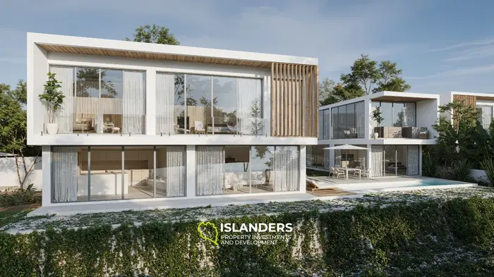 4-спальная вилла с бассейном и видом на залив Таиланда (Чоенг Мон)