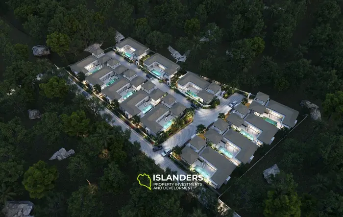 فيلا مكونة من ثلاث غرف نوم مع مسبح محاطة بالخضرة (تشاوينغ)