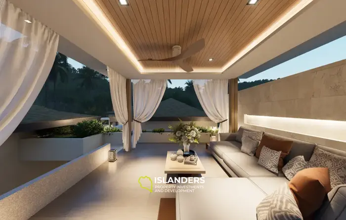 Three-bedroom pool villa surrounded by greenery (Chaweng)