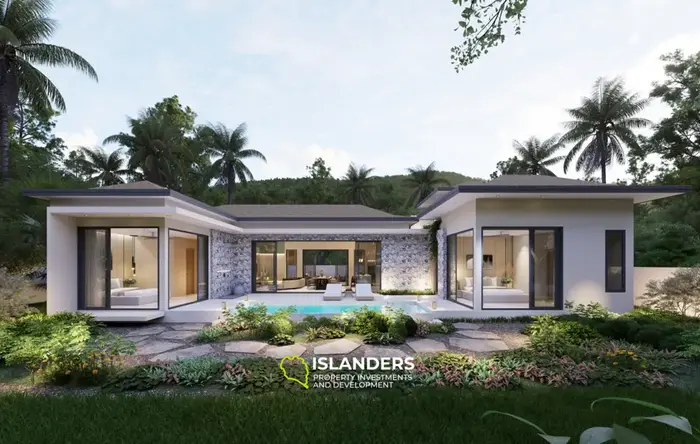 Three-bedroom pool villa surrounded by greenery (Chaweng)