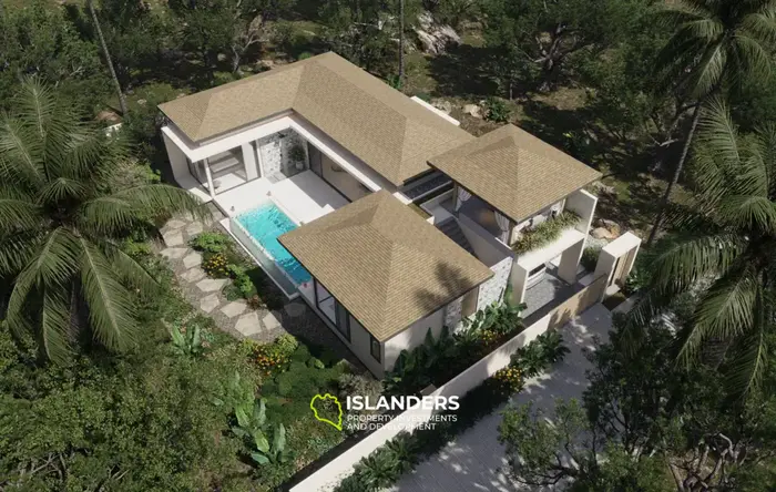 Three-bedroom pool villa surrounded by greenery (Chaweng)