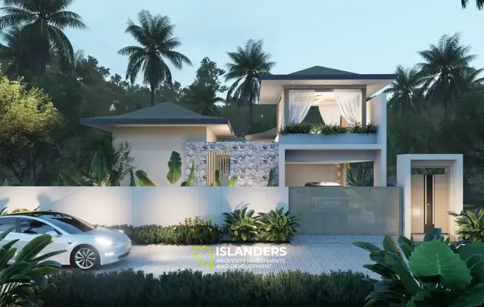 Three-bedroom pool villa surrounded by greenery (Chaweng)