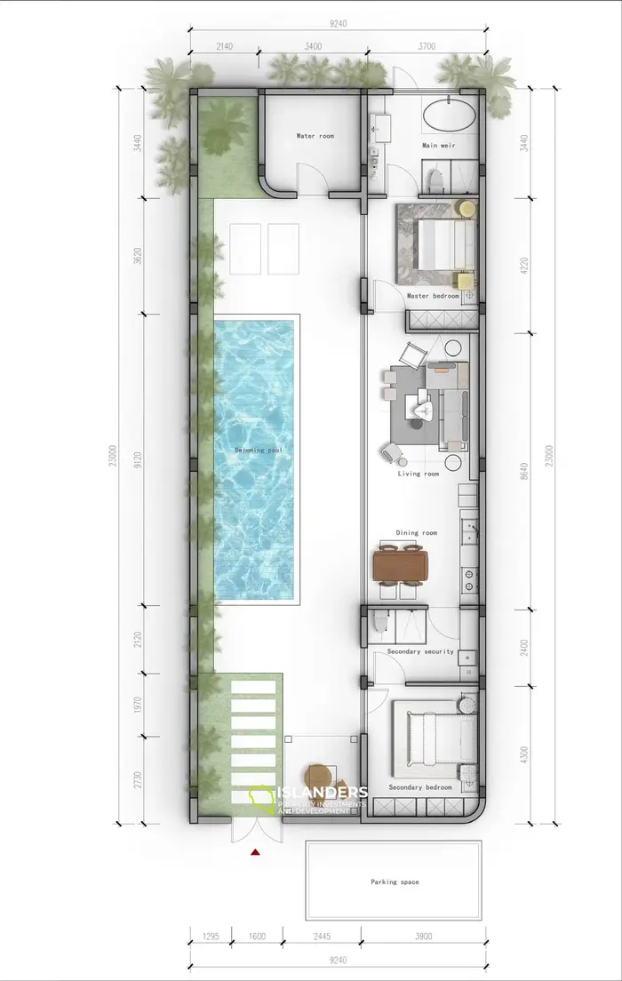 Two-bdrm pool villa 100 meters from the beach (Plai Laem)