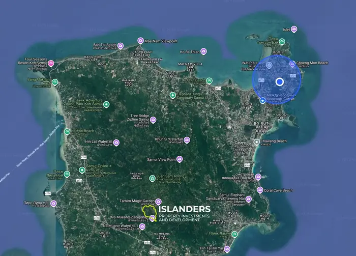 Two-storey villa with 4 bdrm and sea views, a large garden and a pond (Plai Laem)