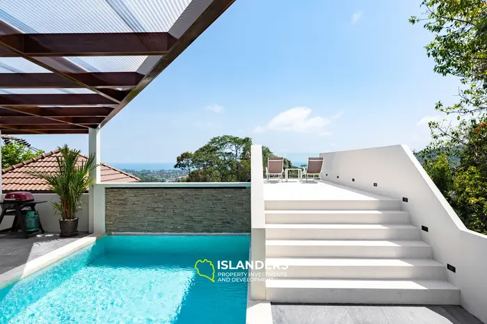 4 bdrm hilltop villa with mineral pool and view (Chaweng)