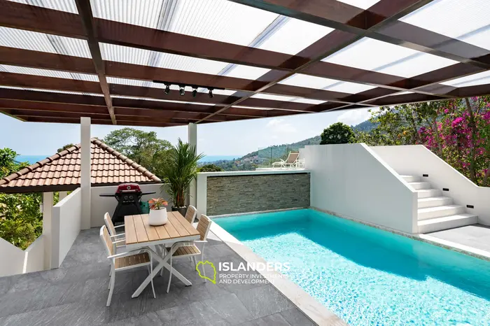 4 bdrm hilltop villa with mineral pool and view (Chaweng)