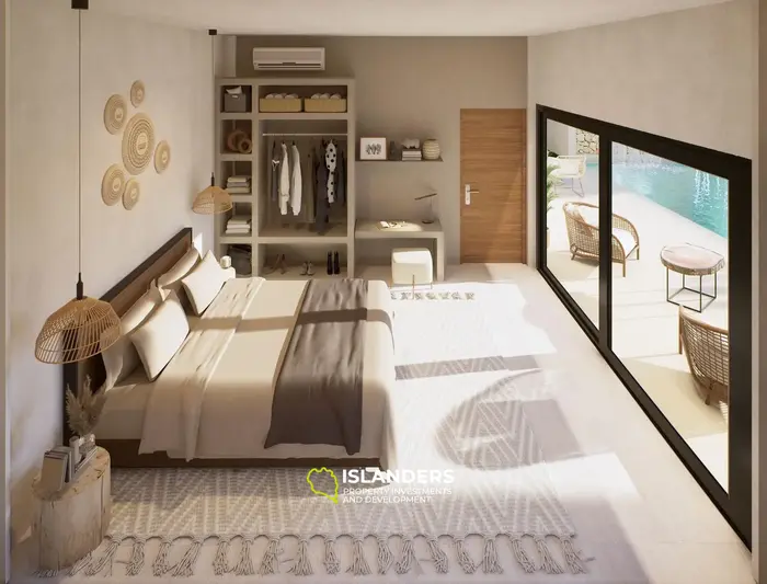 Modern 3-bdrm villa with a shared pool and a thoughtful layout in a quiet area (Lamai)