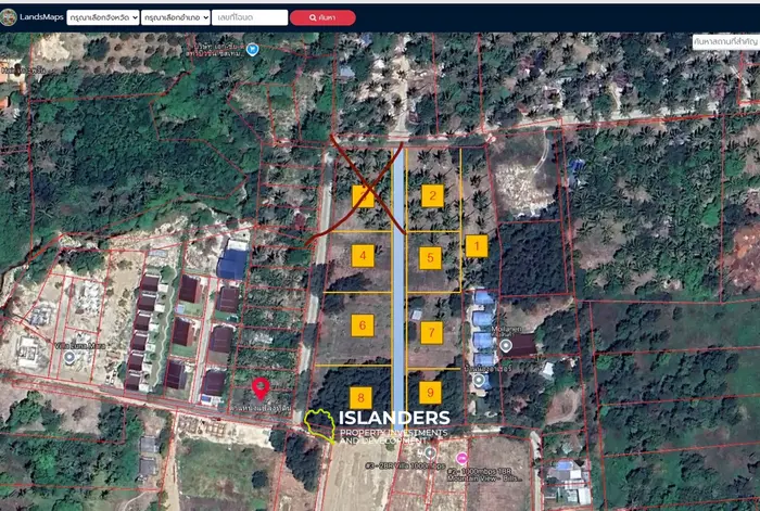 Изысканная земля с видом на джунгли в аренду на Кох Пхангане