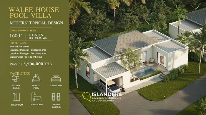 🌿 WALEE HOUSE – Роскошная вилла с частным бассейном на Кох Пханган 🌿