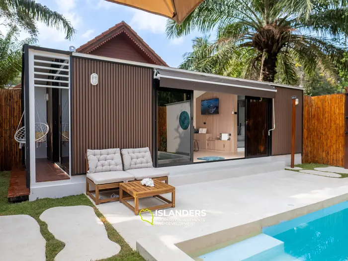 Односпальная вилла с бассейном в пешей доступности от пляжа (Маенам)