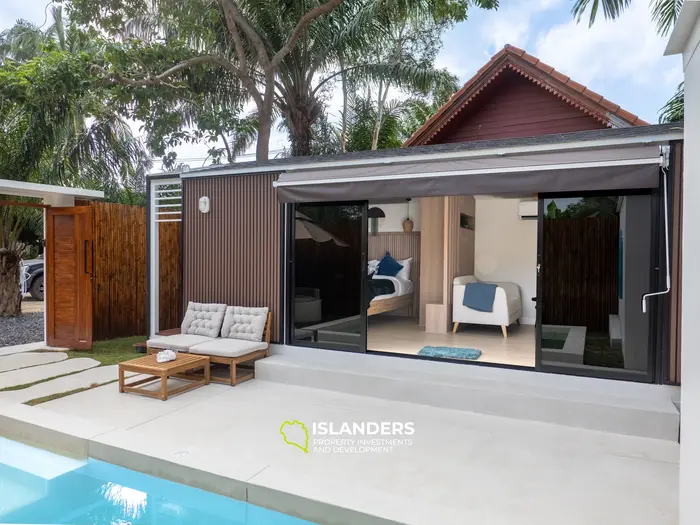 וילה עם חדר שינה אחד ובריכה במרחק הליכה מהחוף (מאנאם)