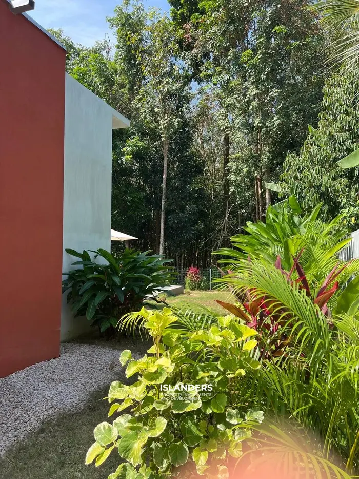 Совершенно новая вилла, спроектированная архитектором, с видом на резиновый лес.